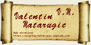 Valentin Matarugić vizit kartica